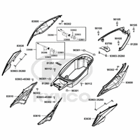Verkleidungen hinten Helmfach