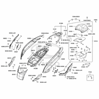 Verkleidung hinten, Helmfach & Topcase
