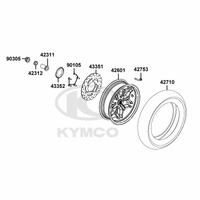 Hinterrad mit Bremsscheibe