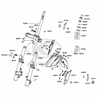 Gabelholm, Gabelbrücke, Lenkkopflager & Kotflügel