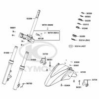 Gabelholm, Gabelbrücke, Lenkkopflager & Kotflügel