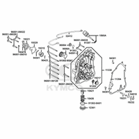 Gehäusedeckel rechts & Wasserpumpe