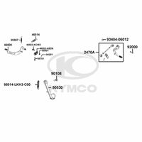 Seitenständer, Fußbremshebel & Schalthebel