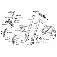 Gabelholm, Gabelbrücke, Lenkkopflager & Kotflügel