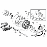 Hinterrad mit Bremse & Antriebsriemen