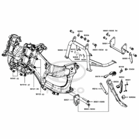 Hauptständer, Seitenständer & Anbauteil Rahmen vo.