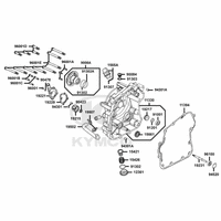 Gehäusedeckel rechts & Wasserpumpe