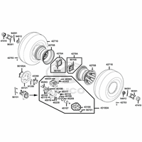 Räder hinten mit Bremse