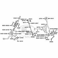 Hauptbremszylinder hinten & Fußbremse & Schaltung
