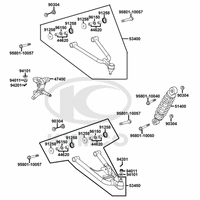 Federbein, Querlenker rechts
