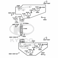 Federbein, Querlenker links