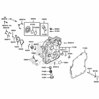 Gehäusedeckel rechts & Wasserpumpe