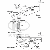Federbein, Querlenker links