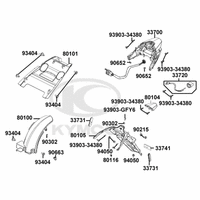 Rücklicht, Spritzschutz & Radabdeckung hinten