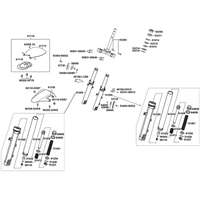 Gabelbrücke, Lenkkopflager, Gabel & Kotflügel