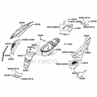 Hintere Seitenverkleidungen, Helmfach & Gepäckträger