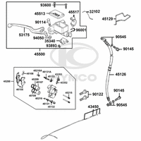 Hauptbremszylinder, Bremssättel, Bermshebel & Bremsschlauch