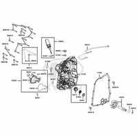 Gehäusedeckel rechts & Wasserpumpe