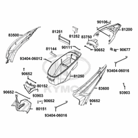 Hintere Seitenverkleidungen, Helmfach & Gepäckträger