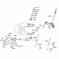 Gabelholm, Gabelbrücke, Lenkkopflager & Kotflügel