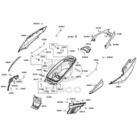 Verkleidung hinten, Helmfach & Gepäckträger