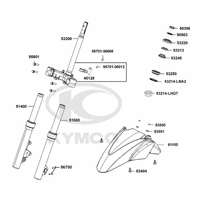Gabelholm, Gabelbrücke, Lenkkopflager & Kotflügel