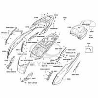 Verkleidung hinten, Helmfach & Topcase