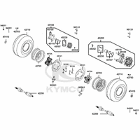 Räder hinten mit Bremse & Antriebswelle