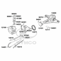 Zylinder, Kolben & Kurbelwelle