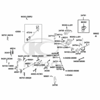 Hauptbremszylinder hinten, Schalthebel & Fußbremse