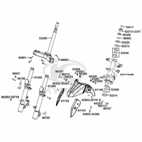 Gabelholm,Gabelbrücke,Lenkkopflager & Kotflügel