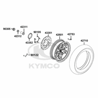 Hinterrad mit Bremse