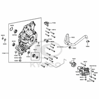 Gehäusedeckel links & Wasserpumpe