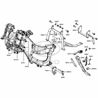Hauptständer, Seitenständer & Anbauteil Rahmen vo.