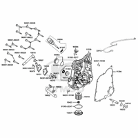 Gehäusedeckel rechts, Ölfilter & Wasserpumpe