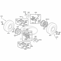 Räder vorne mit Bremse