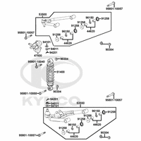 Federbein, Querlenker links