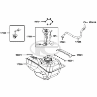 Tank, Benzinpumpe & Tankschloss