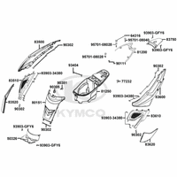 Hintere Seitenverkleidungen, Helmfach & Gepäckträger