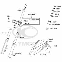 Gabelholm, Gabelbrücke, Lenkkopflager & Kotflügel