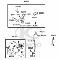 Hauptbremszylinder, Bremssättel, Bermshebel & Bremsschlauch