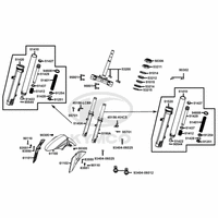 Gabelbrücke, Lenkkopflager, Gabel & Kotflügel