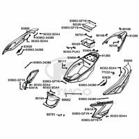 Hintere Seitenverkleidungen, Helmfach & Gepäckträger
