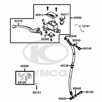 Hauptbremszylinder, Bremssättel, Bermshebel & Bremsschlauch