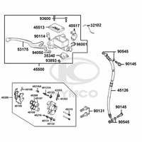 Hauptbremszylinder, Bremssättel, Bermshebel & Bremsschlauch