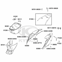Hintere Seitenverkleidungen, Helmfach & Gepäckträger