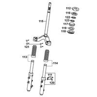 Gabeljoch, Lenkkopflager & Gabel