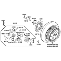 Hinterrad mit Bremssattel