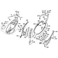Hintere Verkleidungen, Helmbox & Sitzschloss