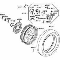 Hinterrad mit Bremse